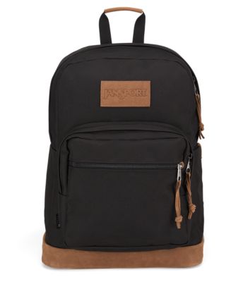 Premium Black Leather Laptop Backpack