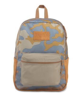 jansport suede backpack