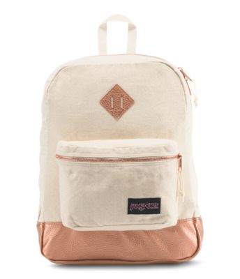 cream jansport backpack