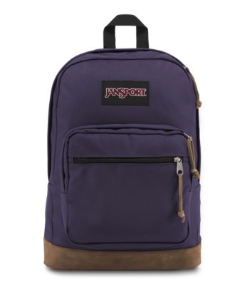 With its signature suede leather bottom, the JanSport Right Pack is the iconic JanSport classic backpack. With an internal 15 inch laptop sleeve and front organizer pocket, the Right Pack by JanSport is sure to be the best backpack for wherever your day takes you. It's the original classic, but sometimes pairing that with your outfits is all that is needed to complete a sophisticated style!