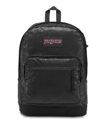 The JanSport Right Pack Expressions features a variety of prints, including animal prints, and colors on unique fabrications. This backpack includes signature suede leather bottom, 15 inch laptop sleeve and front pocket with organizer.