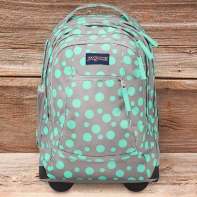 Jansport driver 8 store rolling backpack grey rabbit