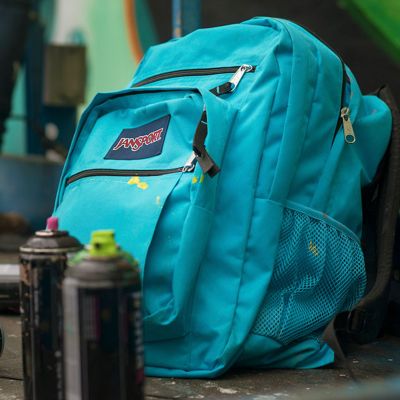 Jansport big best sale student backpack blue