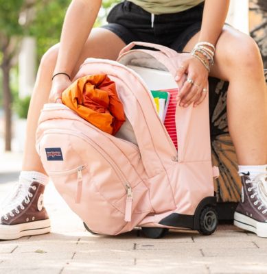 Backpack with wheels for girl online