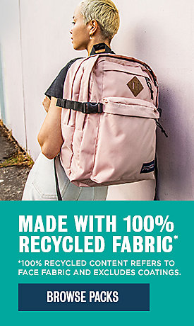Made with 100% Recycled Fabric* Browse Packs
